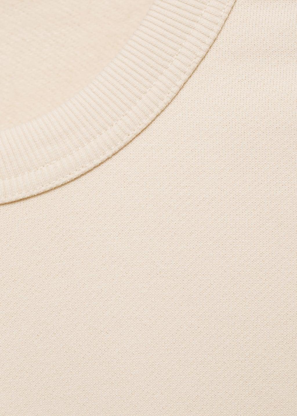 Beige Solid Casual Sweatshirt, , large image number 5