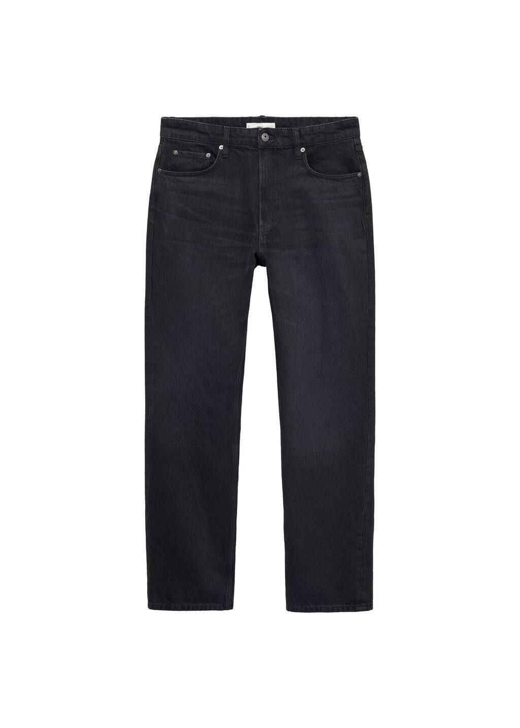 Grey Black Straight Fit Jeans, , large image number 2