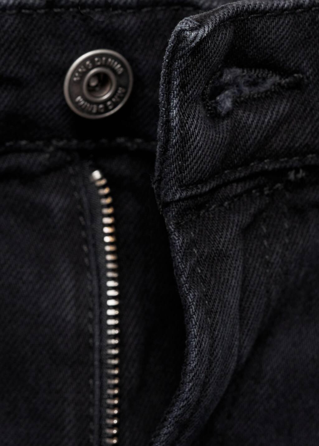 Grey Black Straight Fit Jeans, , large image number 6