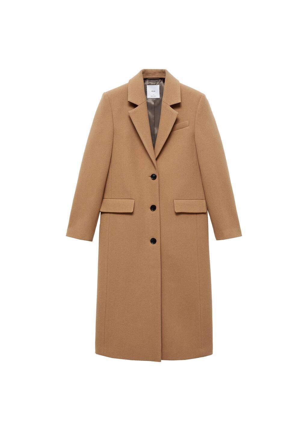 Brown Tailored Wool Coat, , large image number 2