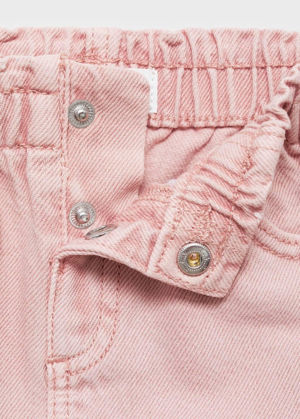Pink Short Denim Skirt, Baby Girl, Pink, large image number 1