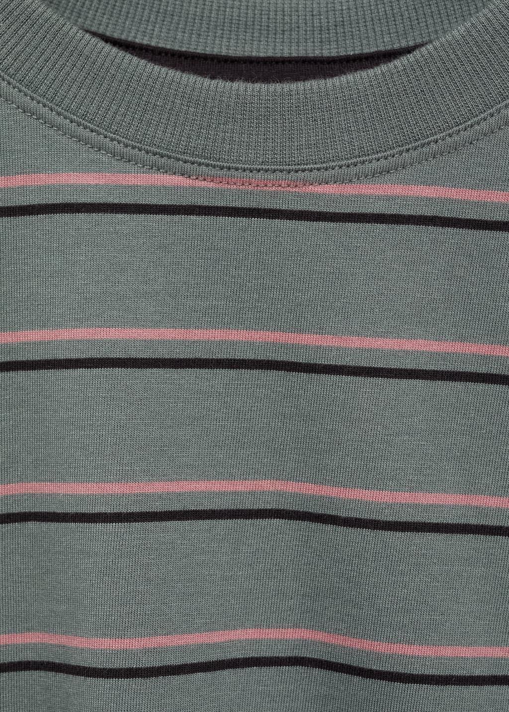 Green Striped Oversized T-Shirt, , large image number 2