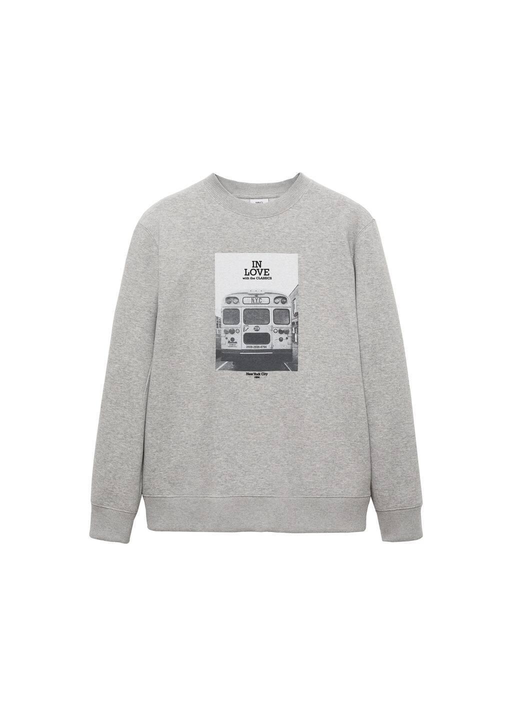DARK GREY Graphic-print cotton sweatshirt, , large image number 2