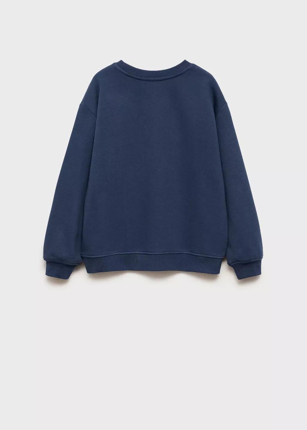 Navy Bead Detail Sweatshirt, Kids Girl, , large image number 4