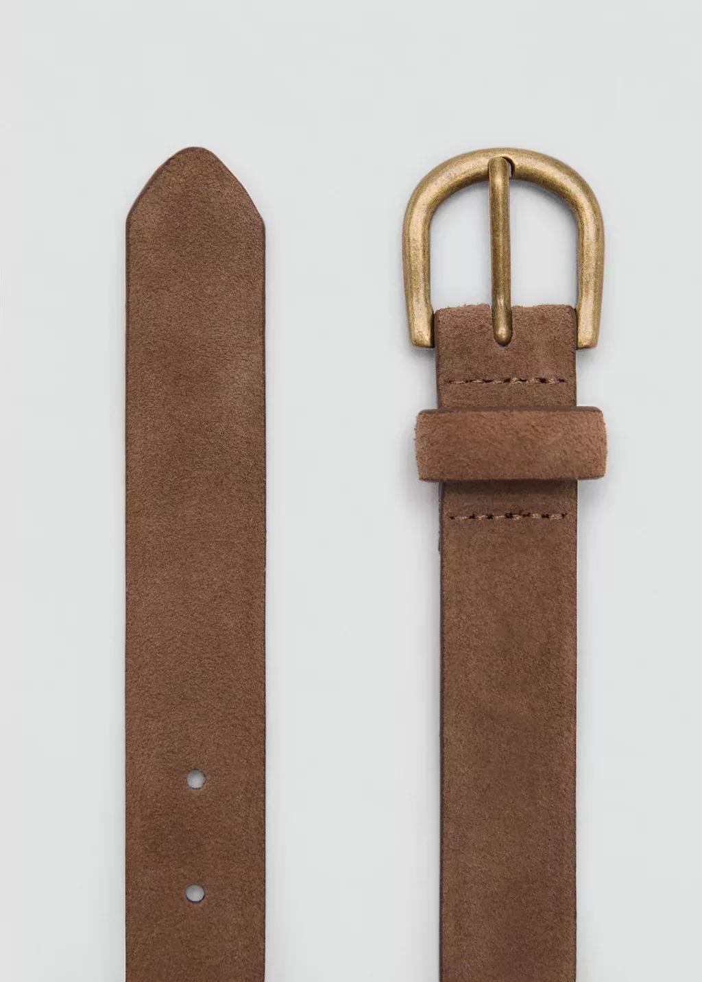 BROWN Leather belt, Kids Boy, , medium