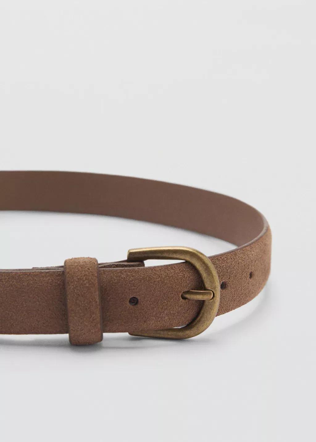 BROWN Leather belt, Kids Boy, , large image number 1