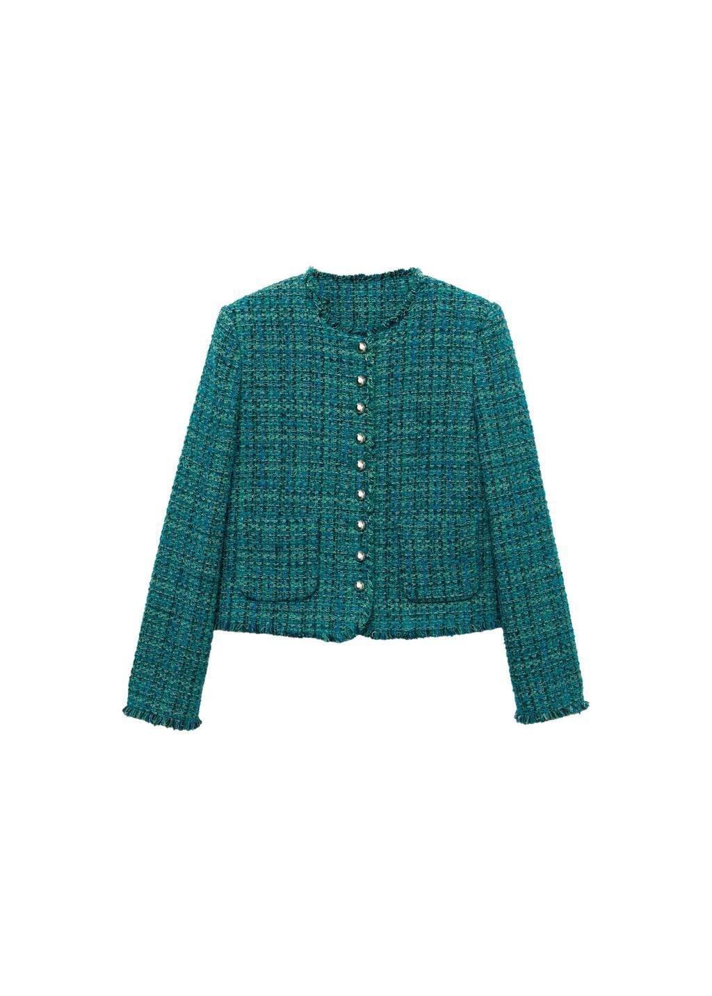 Blue Pocket Tweed Jacket, , large image number 3