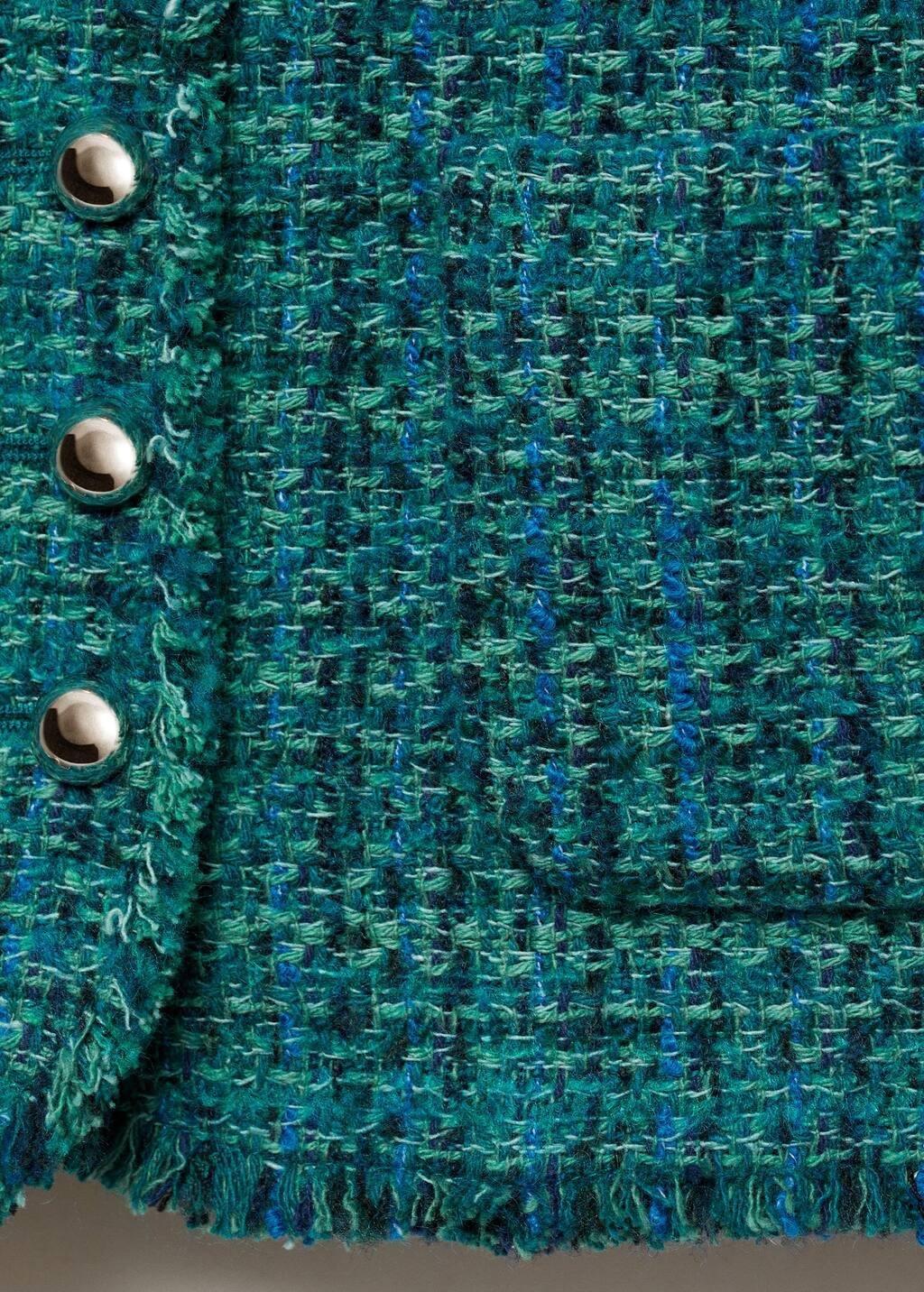 Blue Pocket Tweed Jacket, , large image number 5