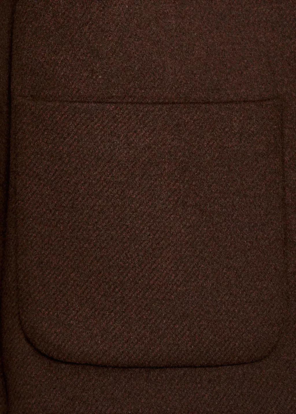 Brown Wool Jacket With Pockets, , large image number 4