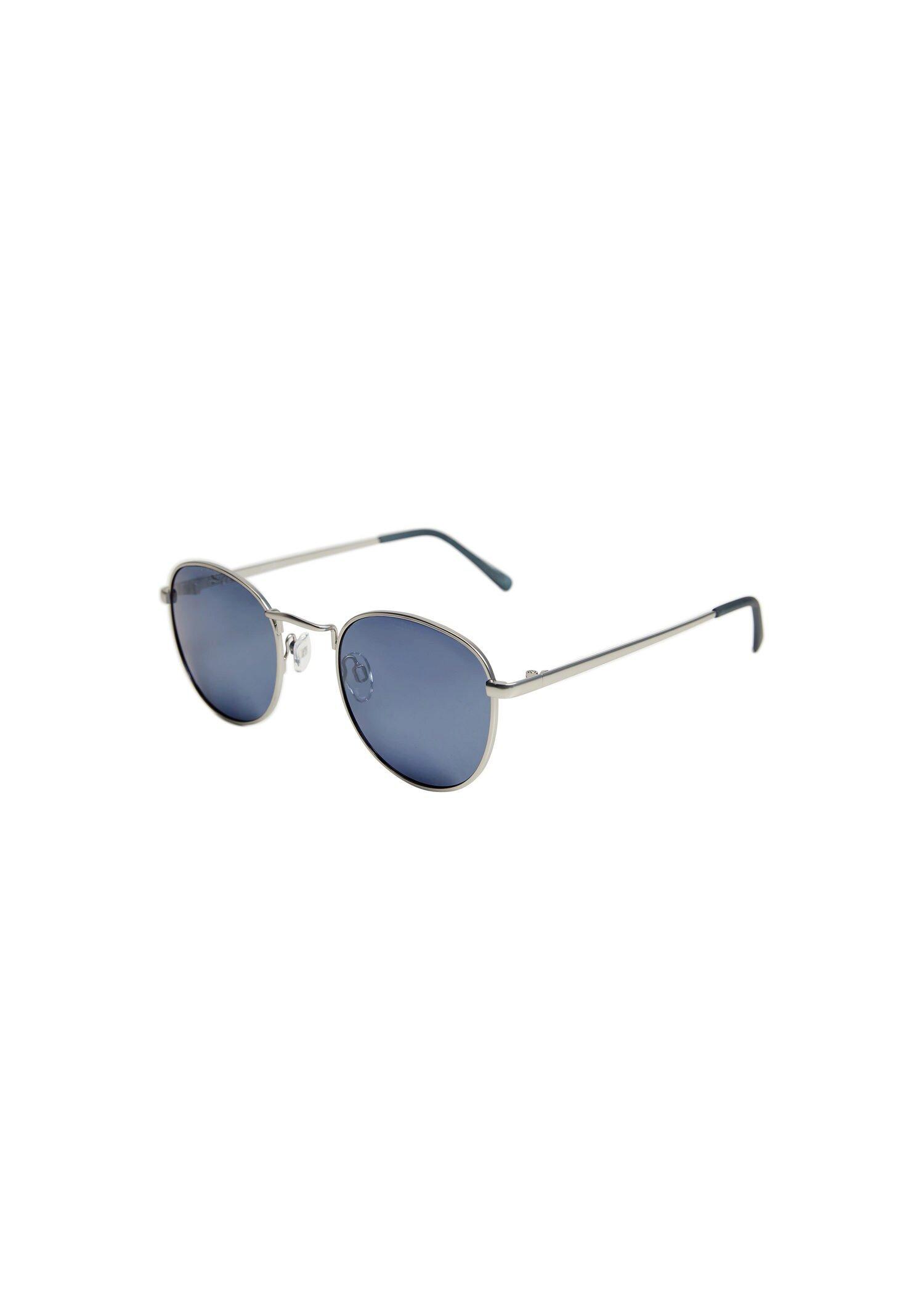 Silver Rounded Frame Sunglasses, Men, , large image number 0