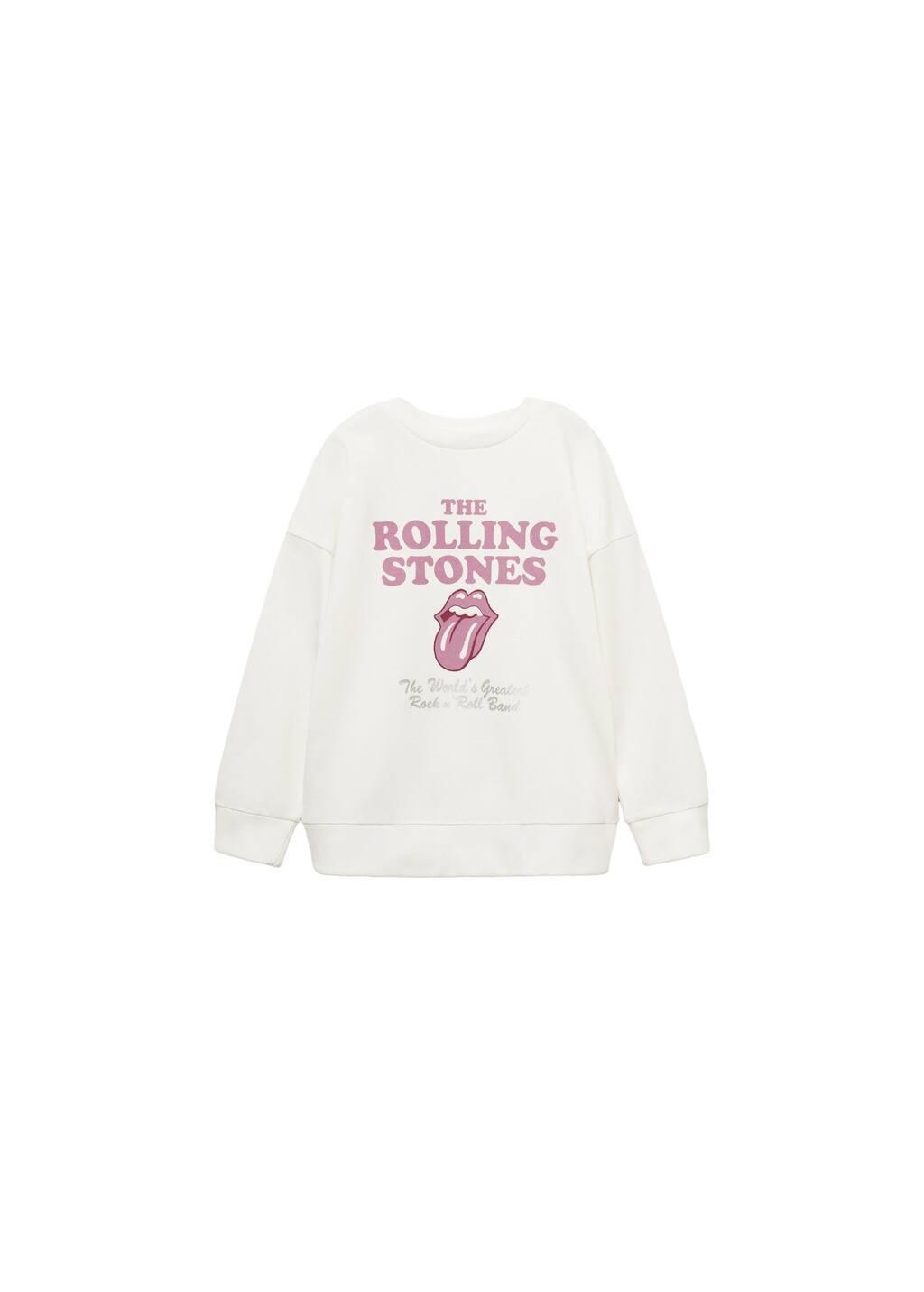 NATURAL WHITE The Rolling Stones sweatshirt, Kids Girl, , large image number 2