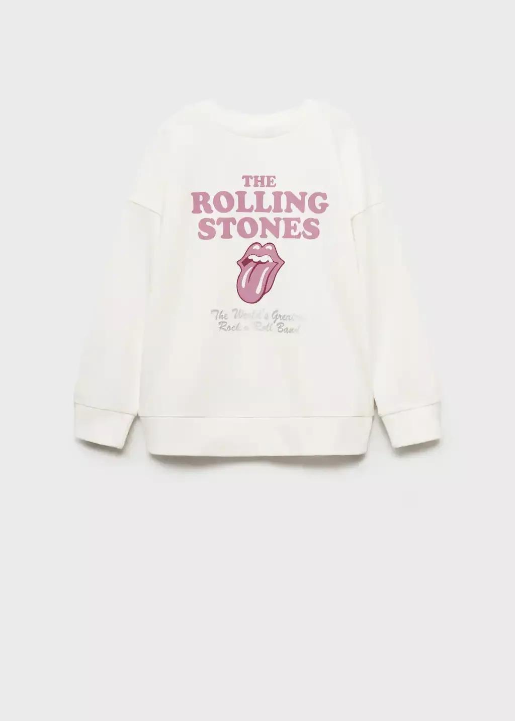 NATURAL WHITE The Rolling Stones sweatshirt, Kids Girl, , large image number 4