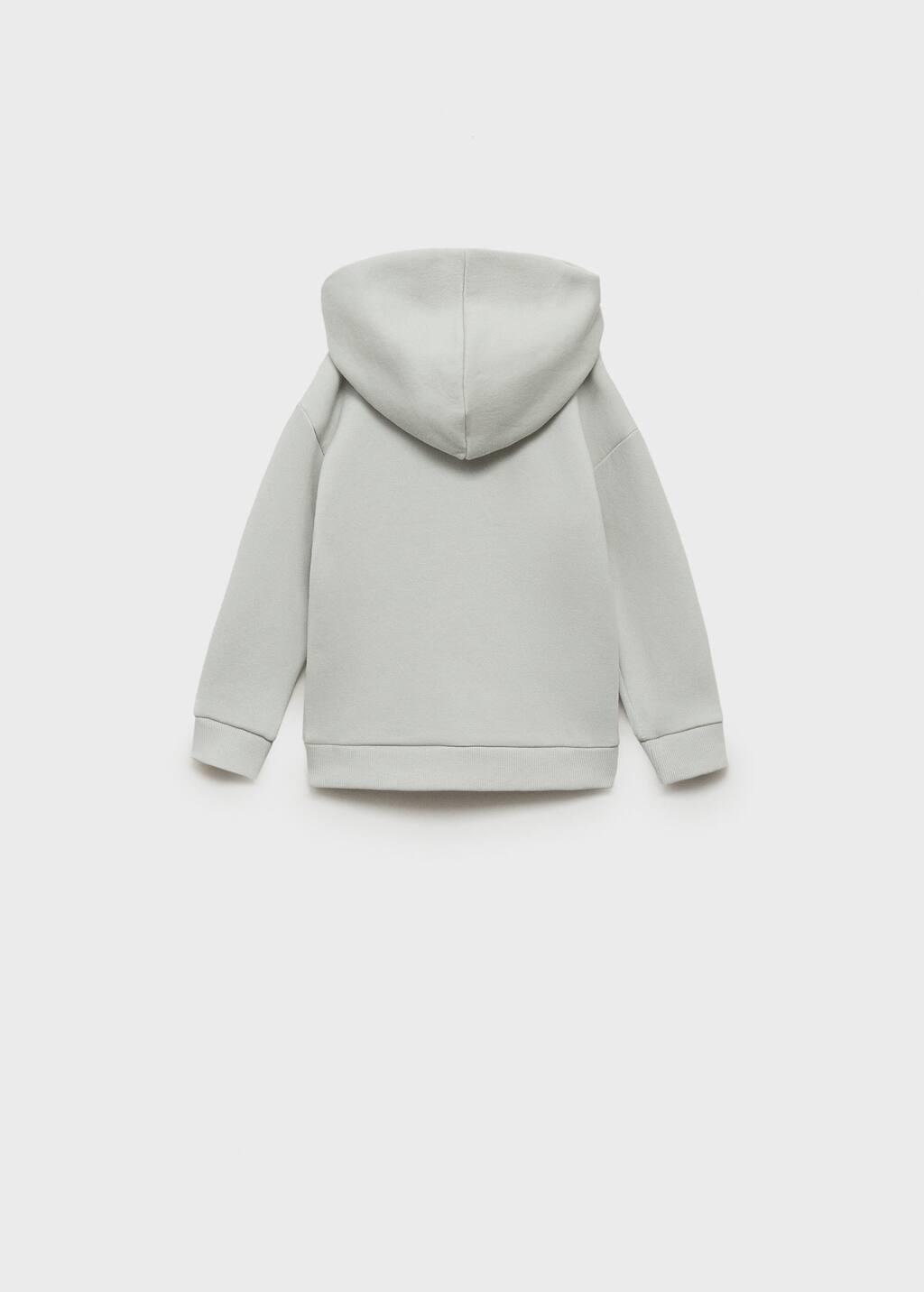 White Message Zipped Hoodie, Baby Boy, , large image number 1