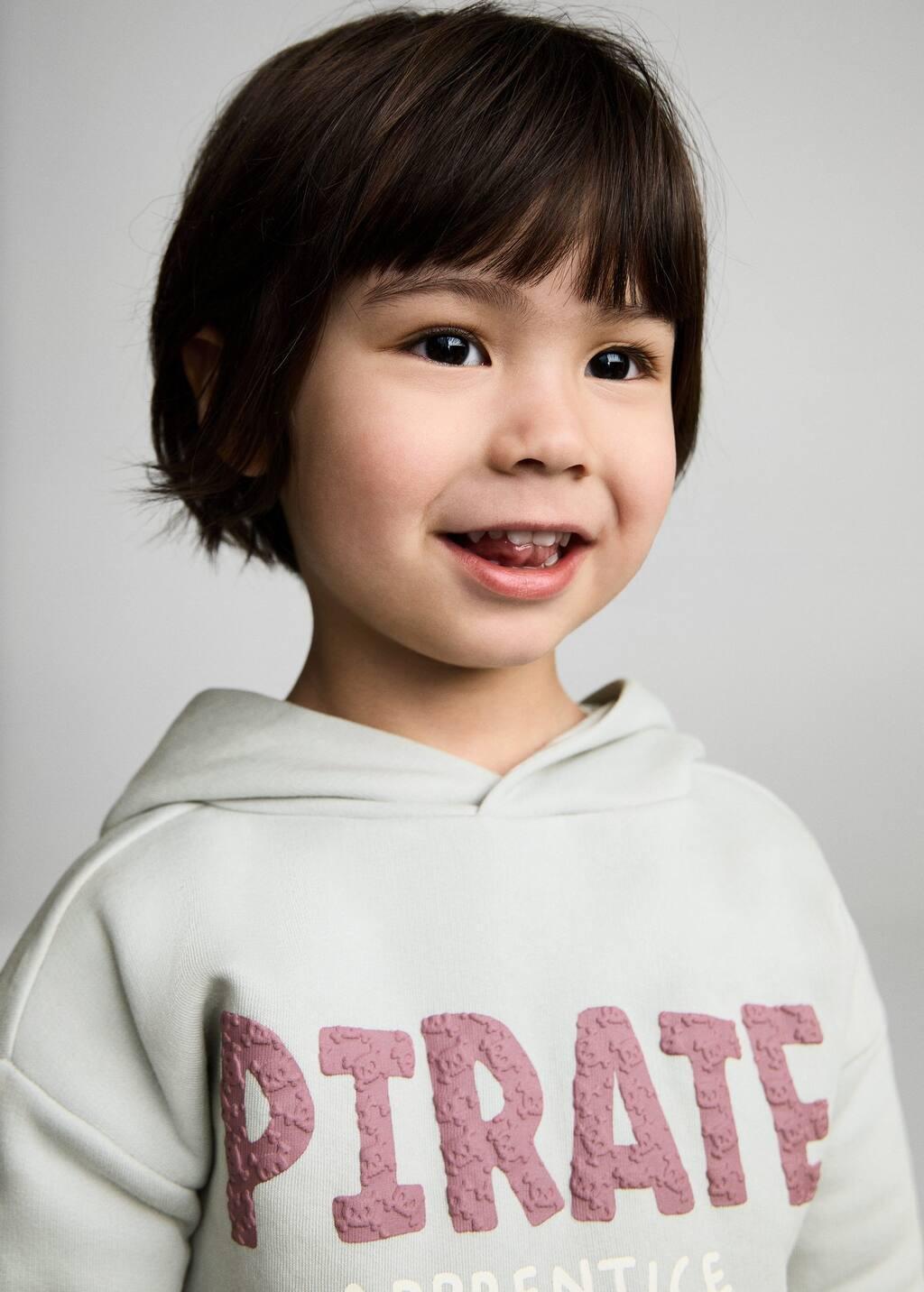 White Message Zipped Hoodie, Baby Boy, , large image number 4