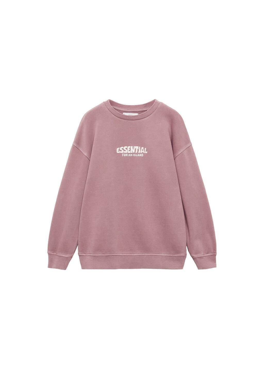 Purple Lt Pastel Message Cotton Sweatshirt, Kids Boy, , large image number 5