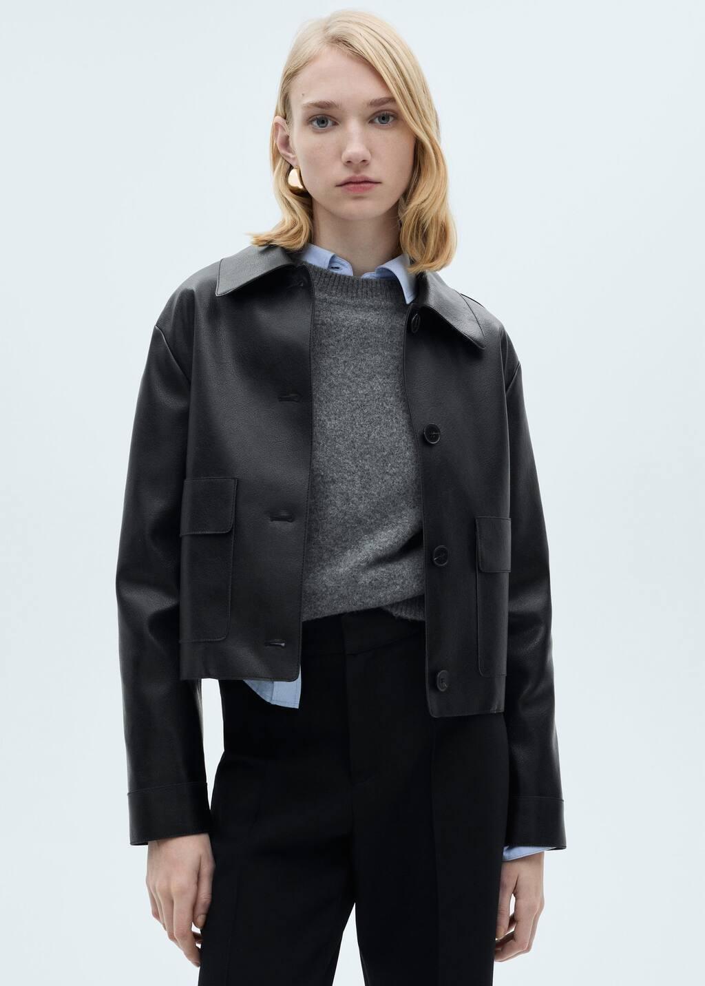 Black Straight-Fit Pleated Trousers, , large image number 1