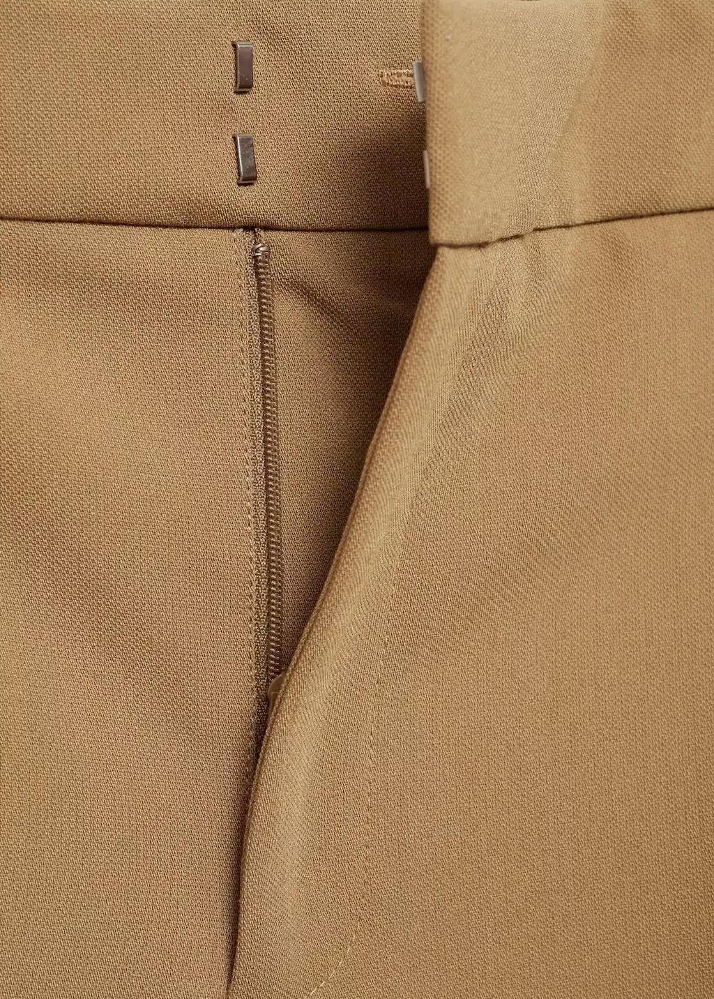 Brown Straight-Fit Pleated Trousers, , large image number 2