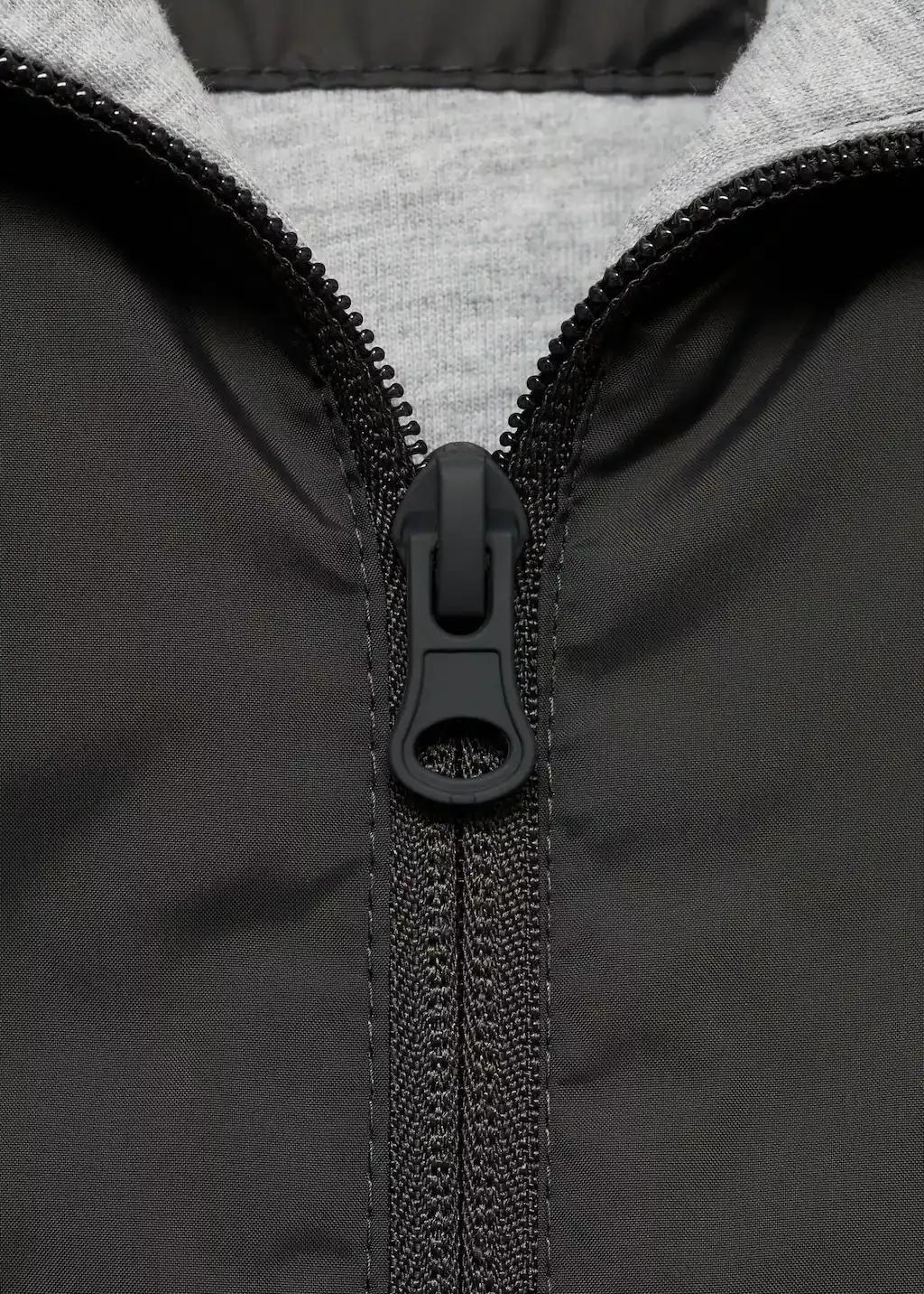 Grey Hood Quilted Coat, Baby Boy, Charcoal, large image number 1