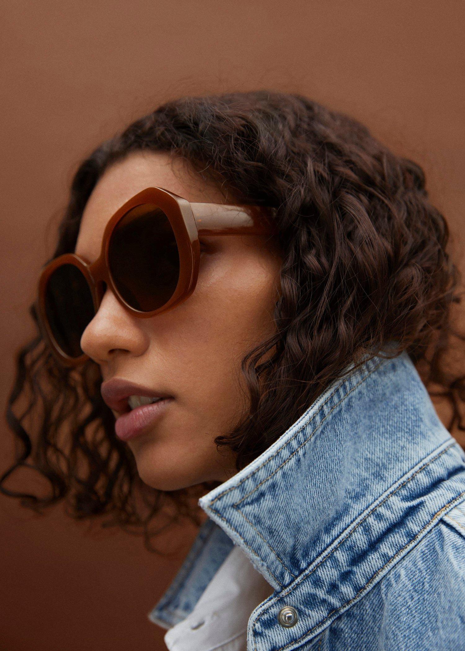 Medium Orange Oversize Sunglasses, Women, , large image number 4