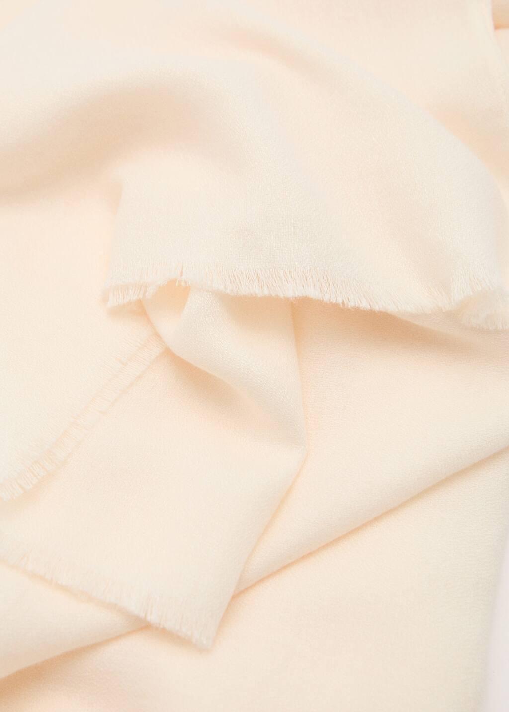 Beige Plain Scarf, Light Beige, large image number 0