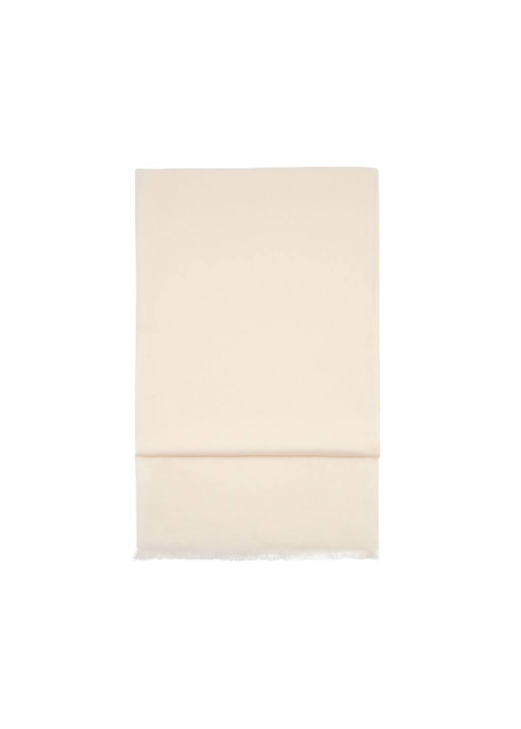Beige Plain Scarf, Light Beige, large image number 1