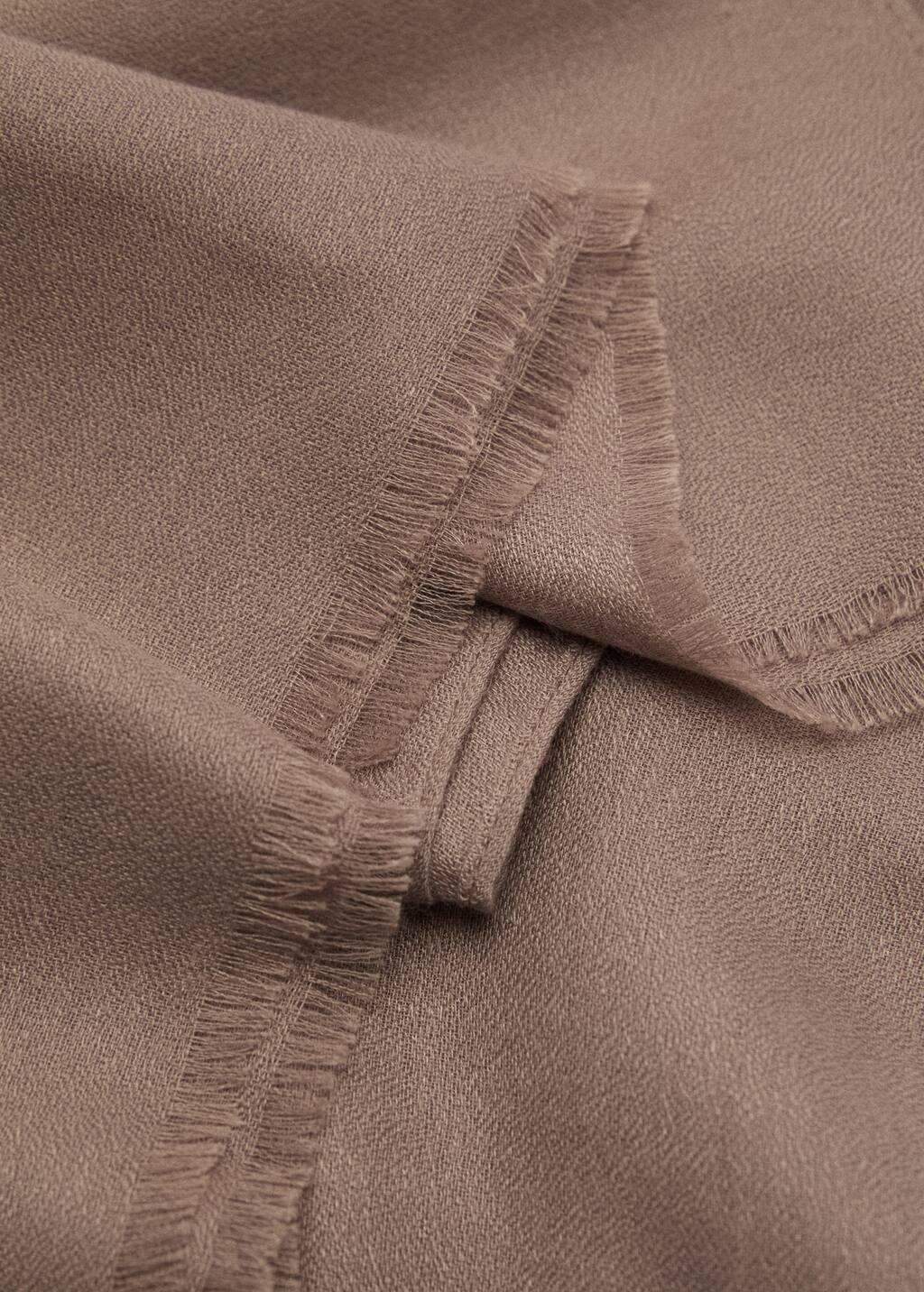 Brown Plain Scarf, , medium