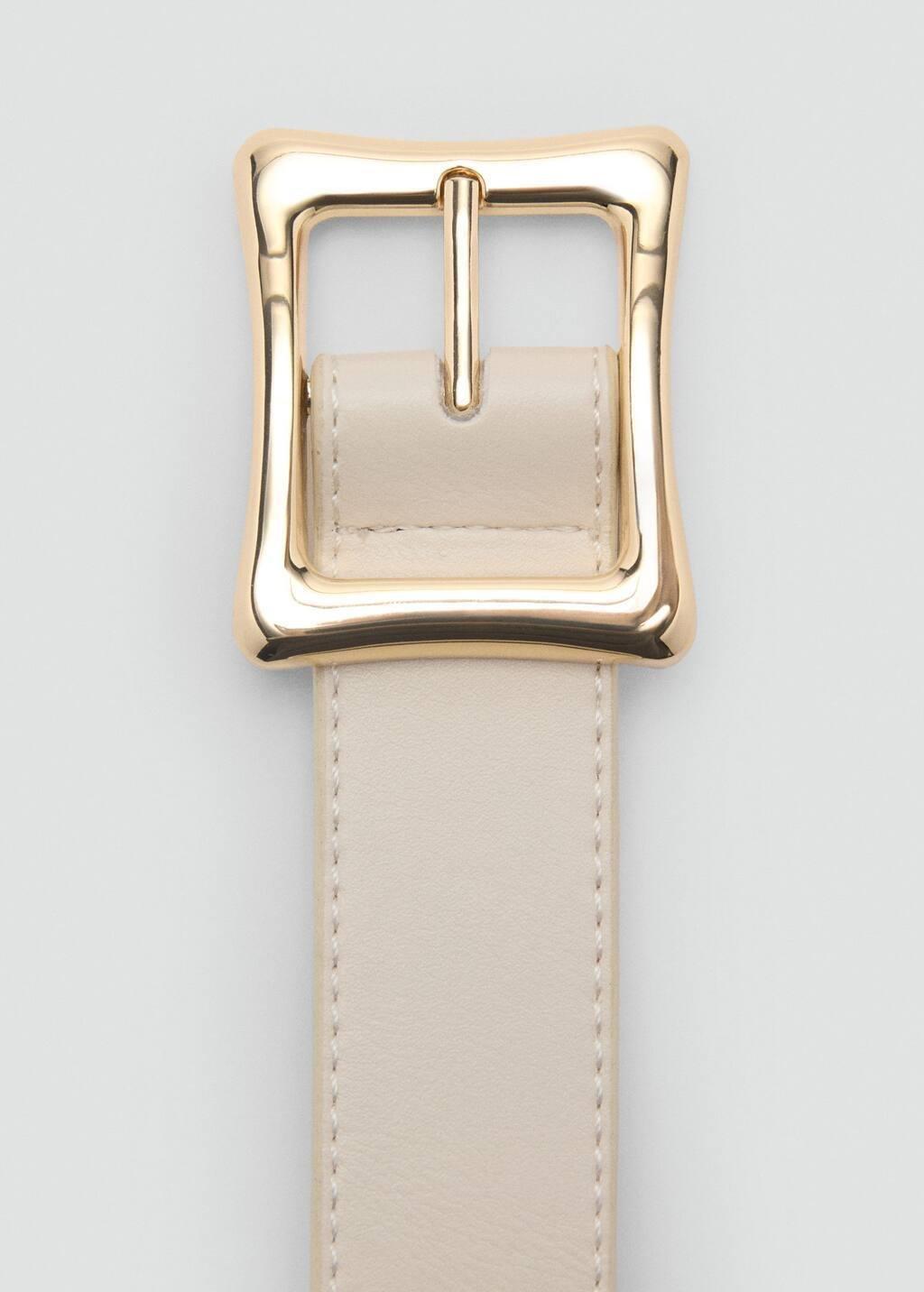 Beige Square Buckle Belt, , large image number 1