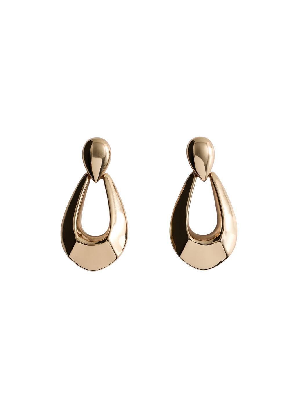 Gold Drop Earrings, Gold, large image number 2