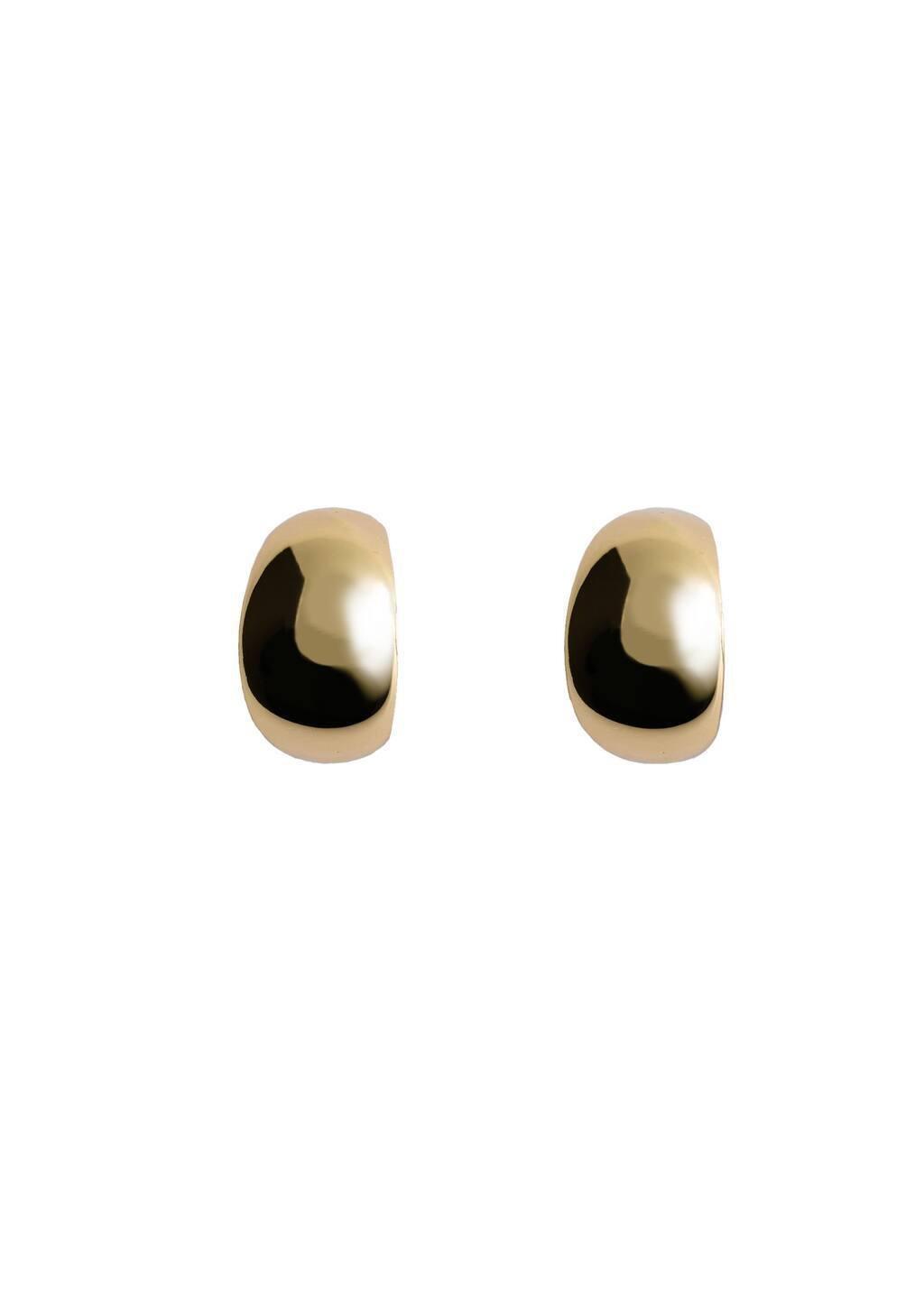 Gold Volume Hoop Earrings, Gold, large image number 2