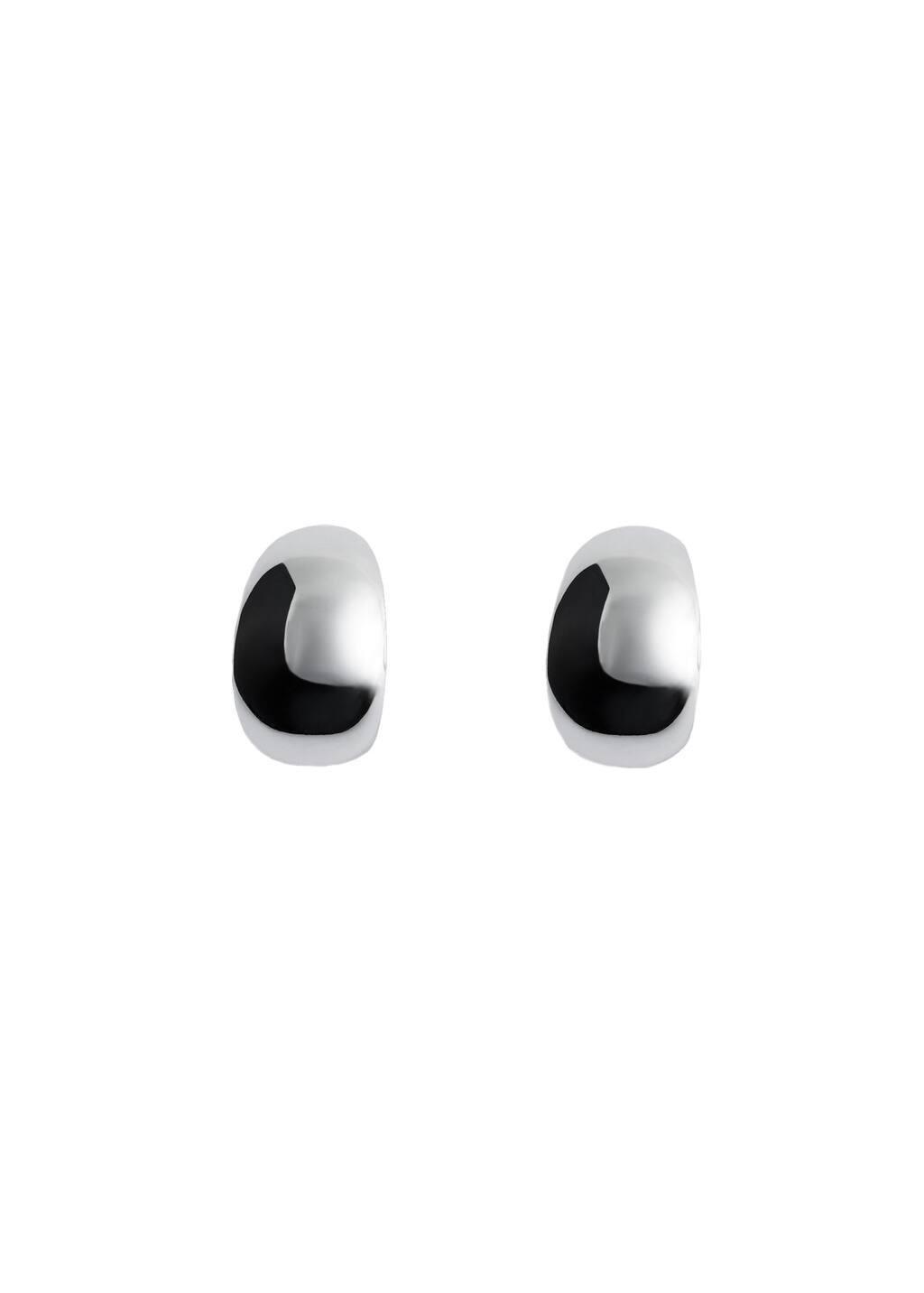 Silver Volume Hoop Earrings, Silver, large image number 2