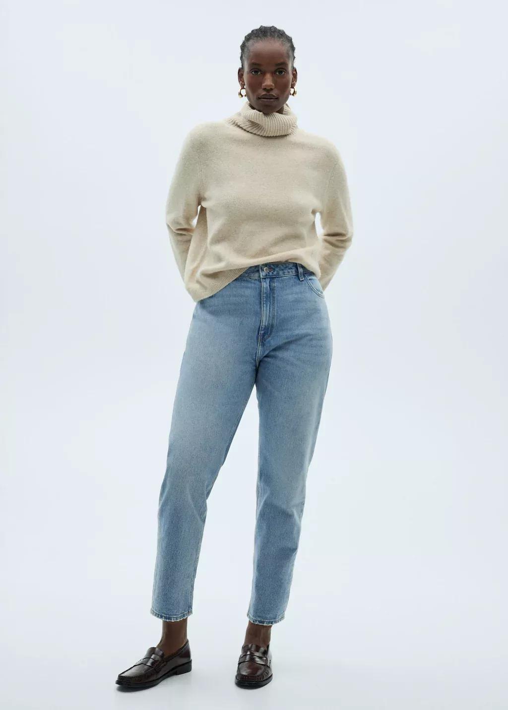 Blue Mom2000 High-Rise Jeans, , large image number 2