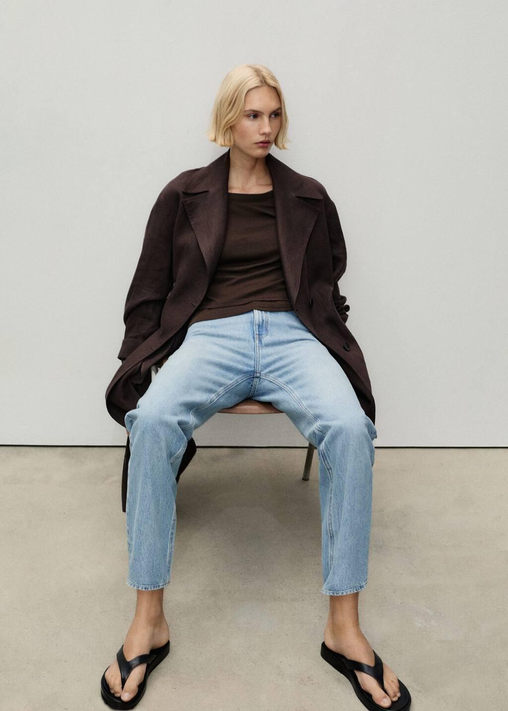 Blue Mom2000 High-Rise Jeans, , large image number 3