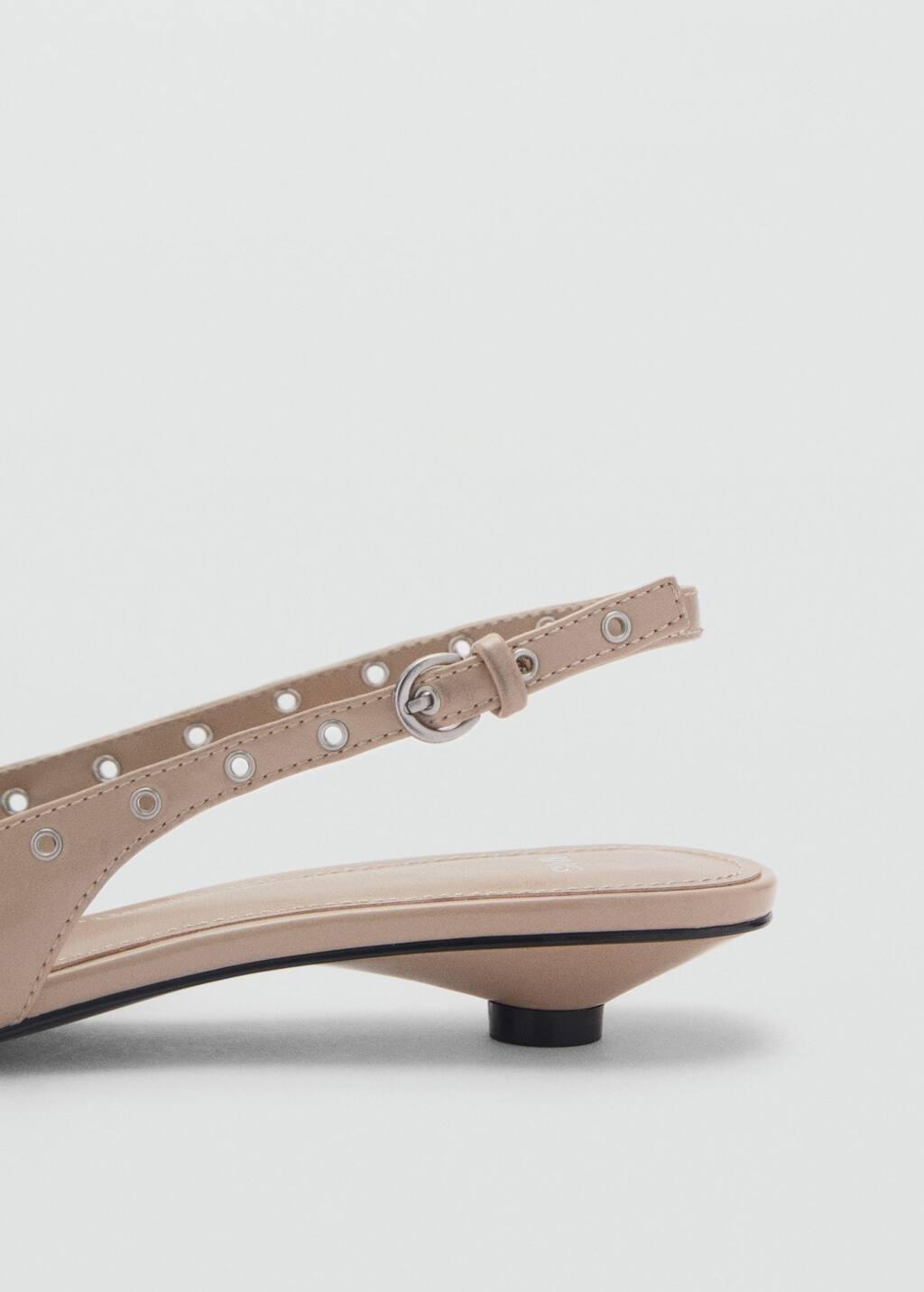 White Die-Cut Kitten Shoes, , large image number 1