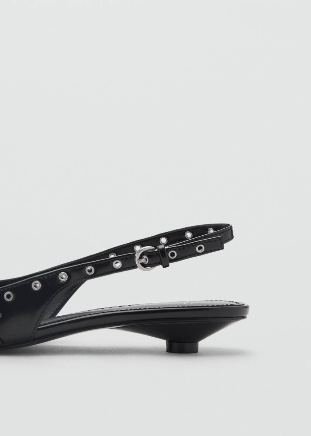 Black Die-Cut Kitten Shoes, , large image number 1