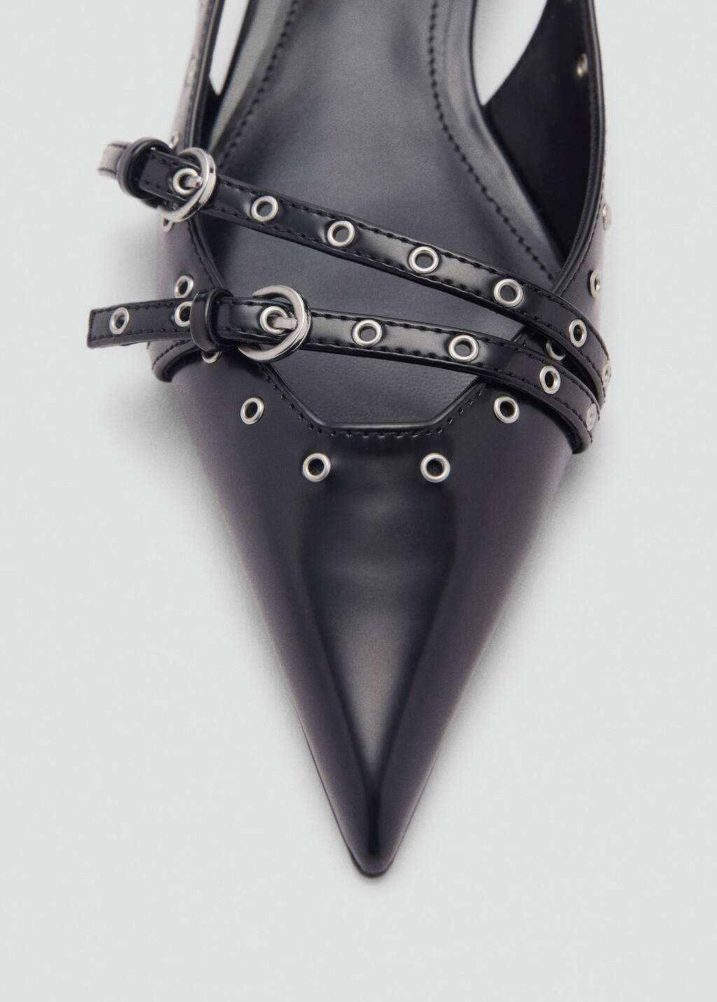 Black Die-Cut Kitten Shoes, , large image number 2