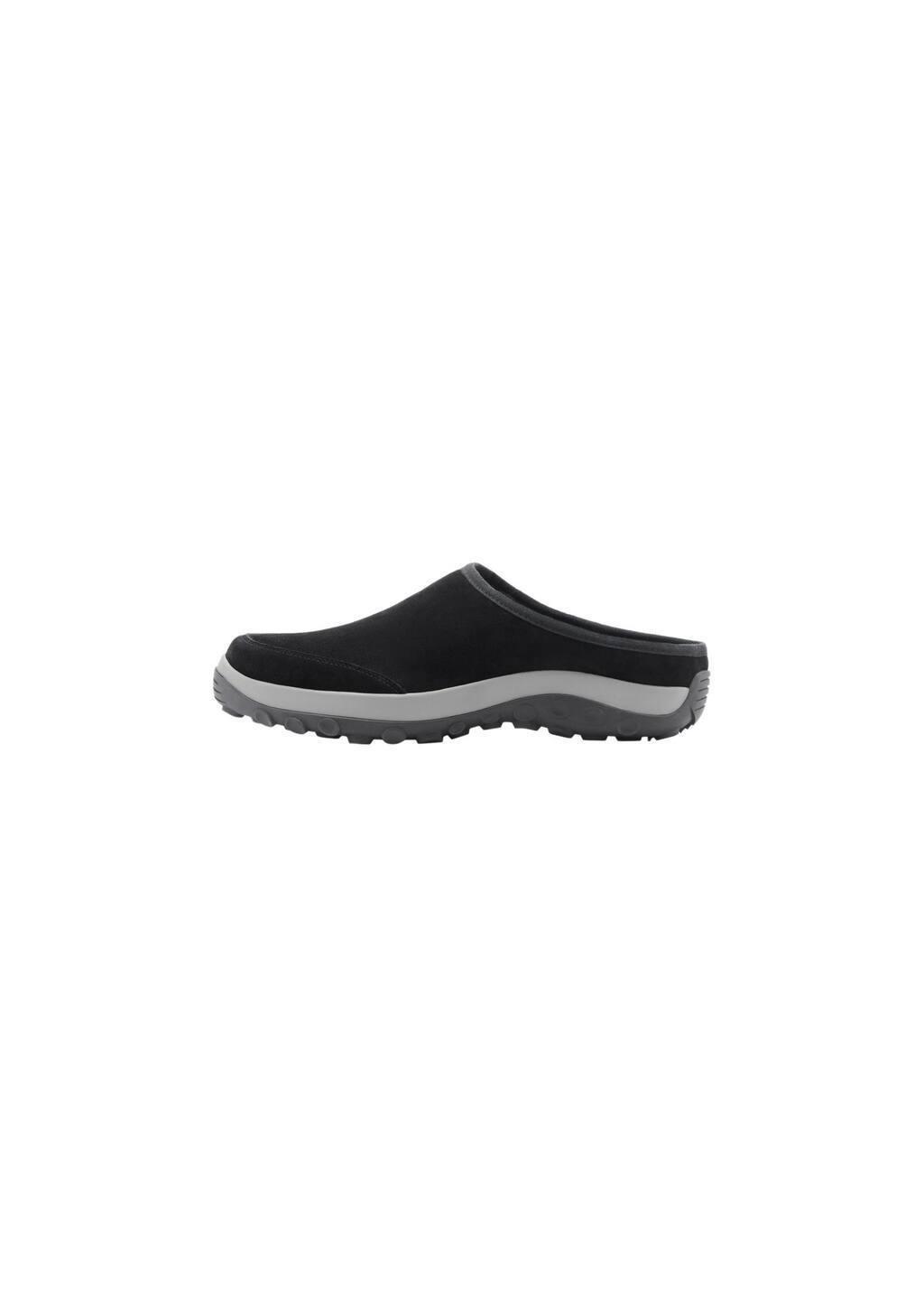 Black Leather Clog With Track Sole, , large image number 3