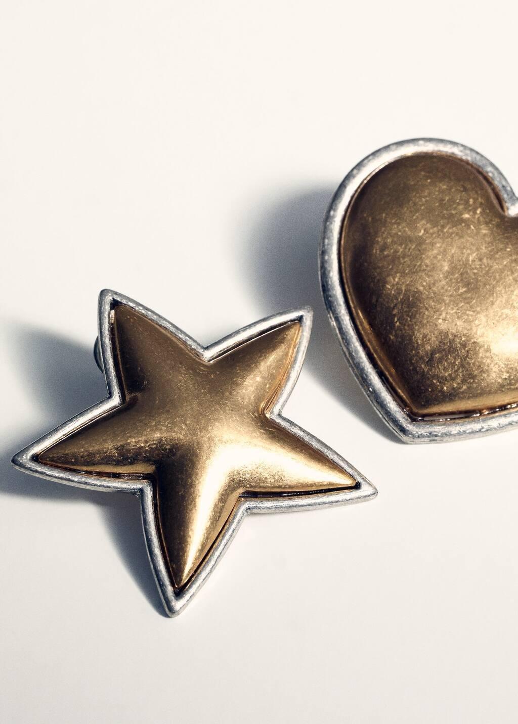 Gold Asymmetric Earrings, 0201_OR, large image number 1