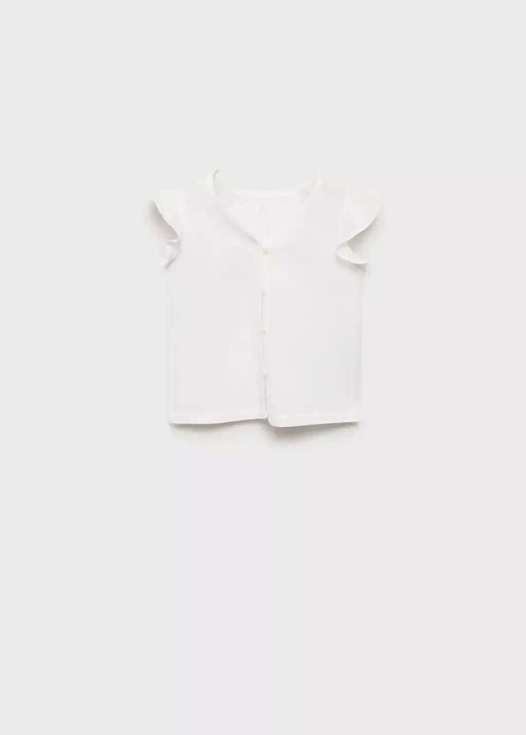 White Ruffled Blouse, Baby Girl, , medium