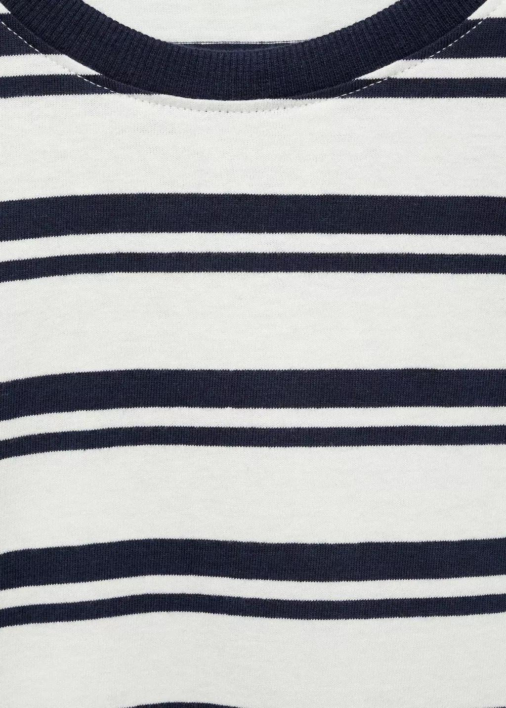 Navy Striped Cotton T-Shirt, Kids Boy, , large image number 2