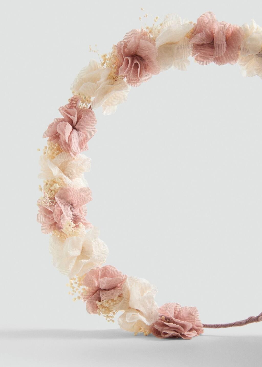 Pink Lt Pastel Tie Closure Flower Hairband, Kids Girl, Light-Pastel Pink, large image number 1