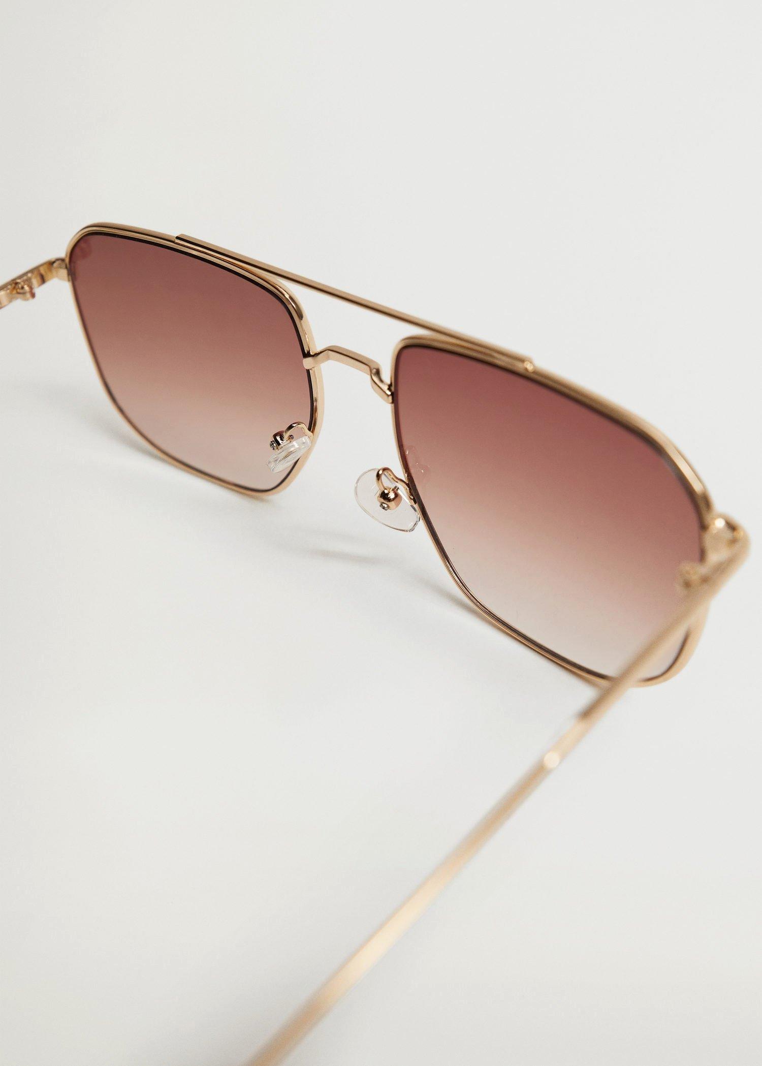 Gold Metallic Frame Sunglasses, Women, , large image number 0