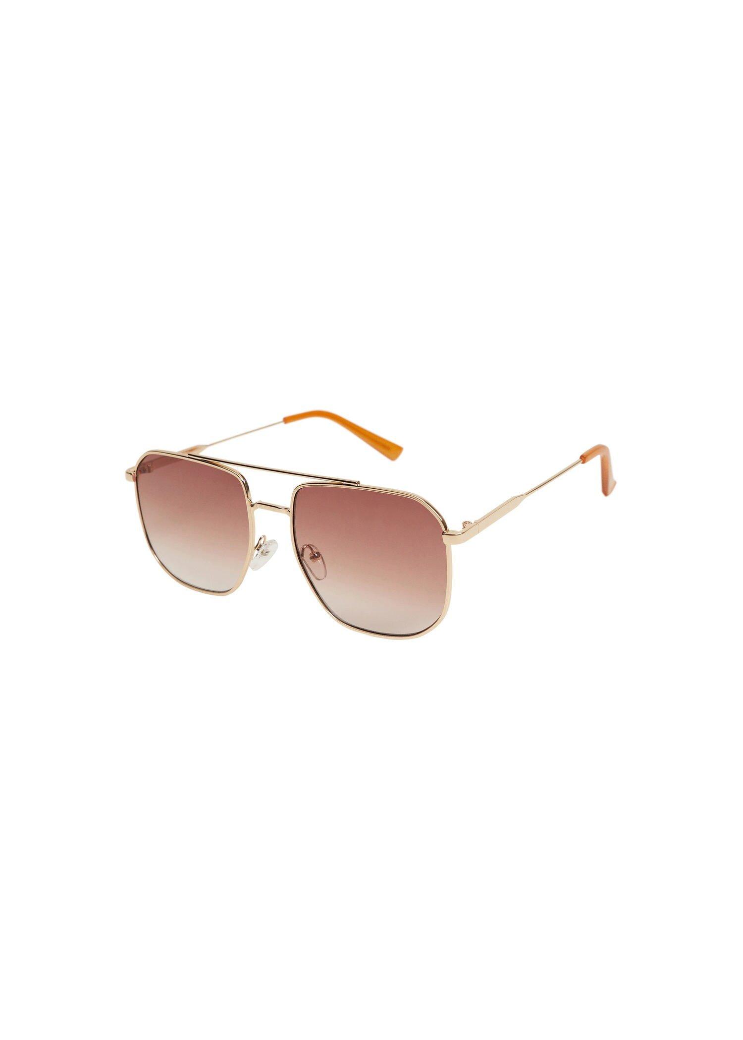 Gold Metallic Frame Sunglasses, Women, , large image number 1