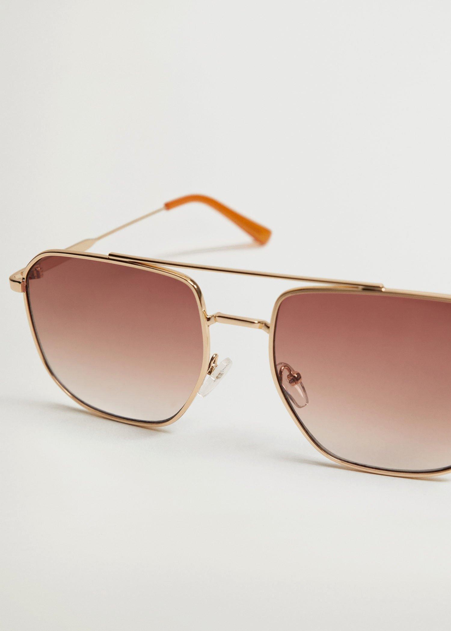 Gold Metallic Frame Sunglasses, Women, , large image number 3