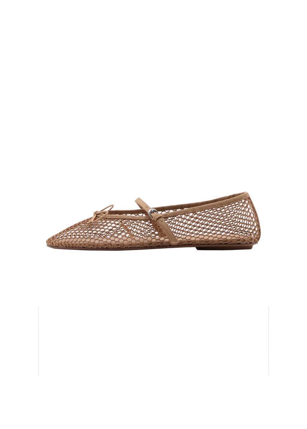 Pink Lt Pastel Mesh Ballerina Flats With Buckle Strap, , large image number 3