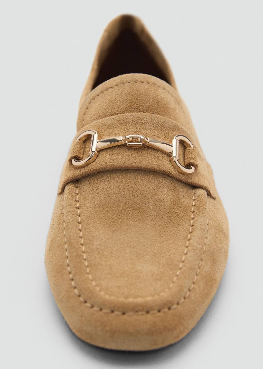 Brown Buckle Leather Moccasins, , large image number 2