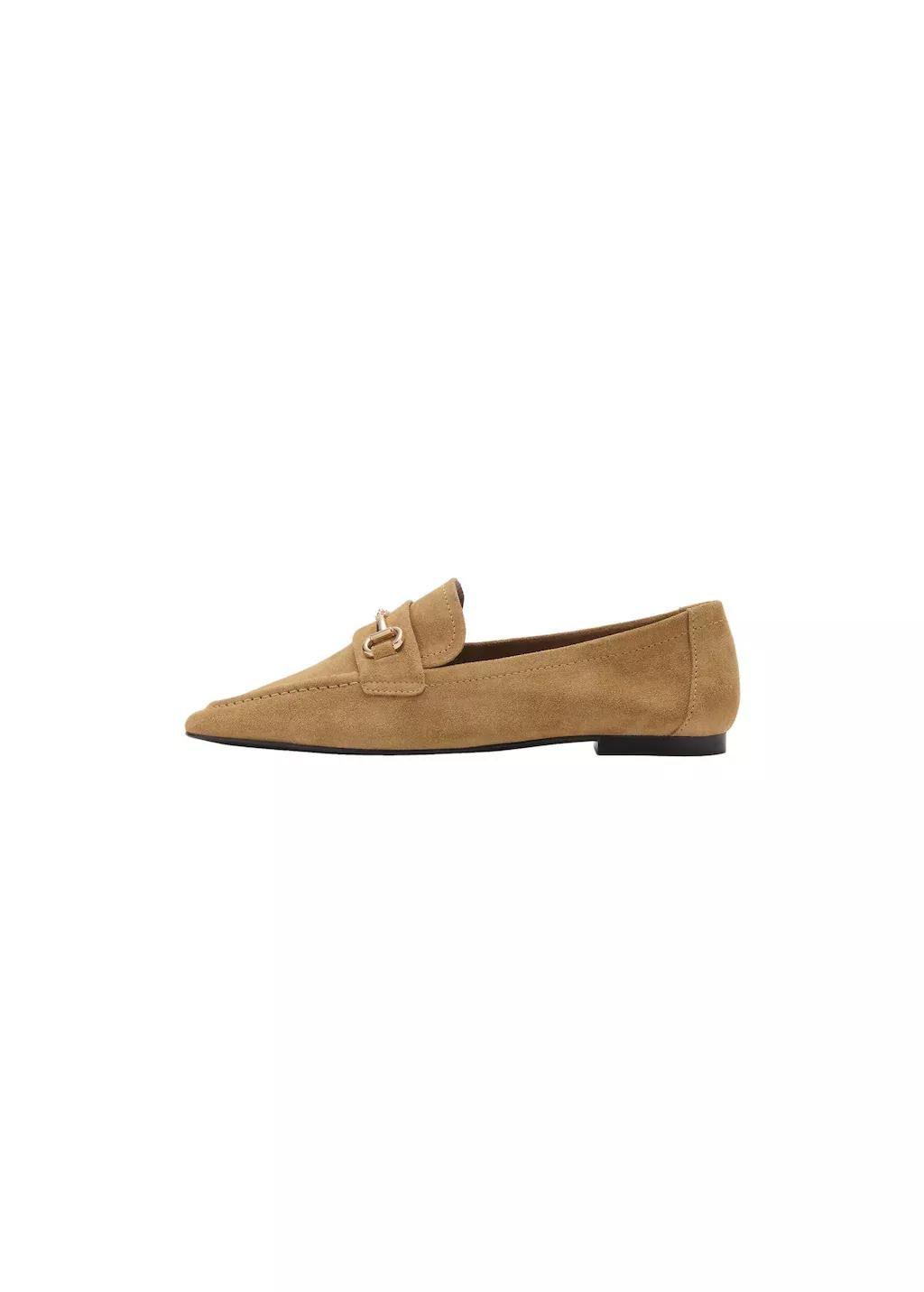 Brown Buckle Leather Moccasins, , large image number 3