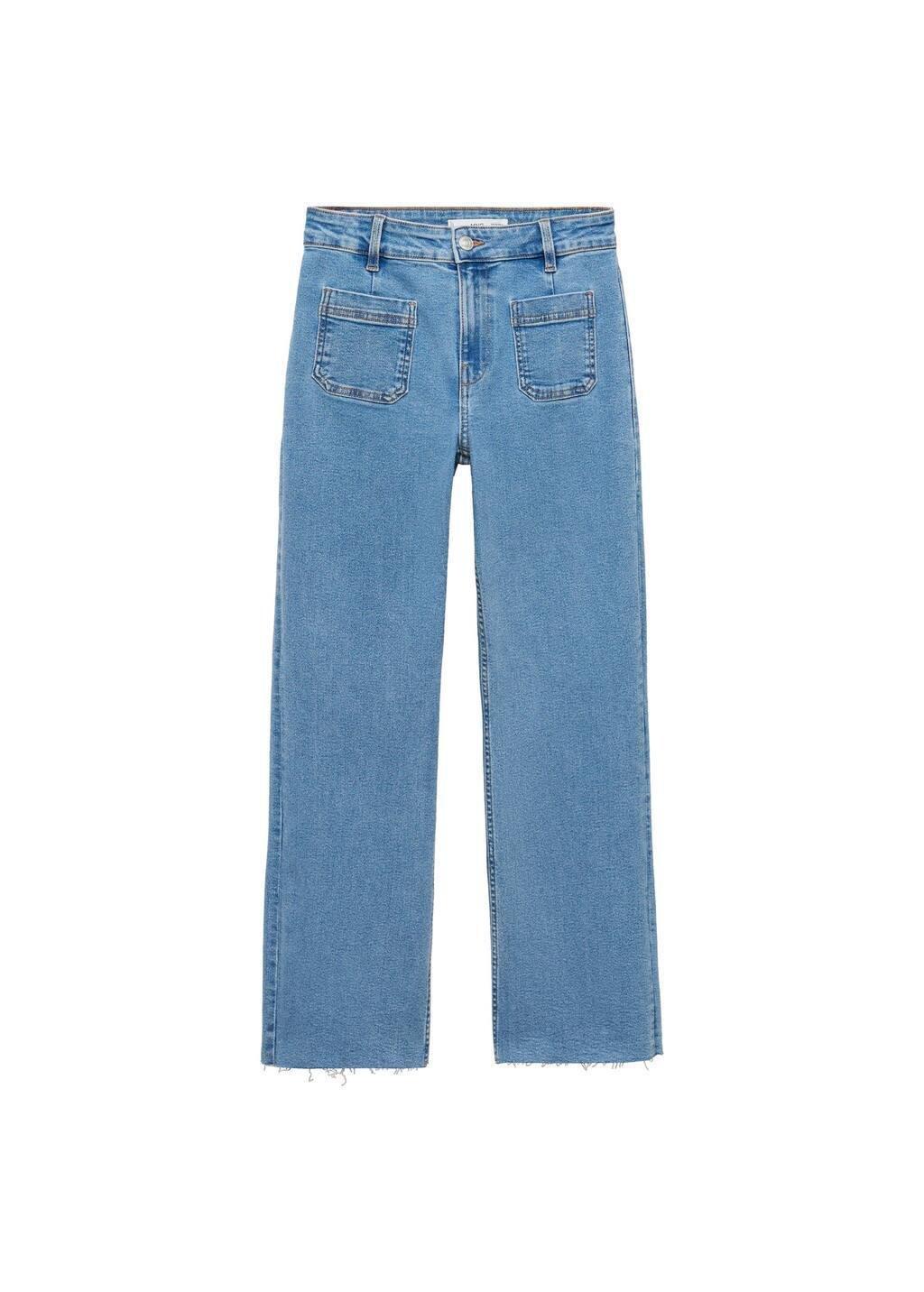 Blue ed Denim Cropped Jeans, , medium
