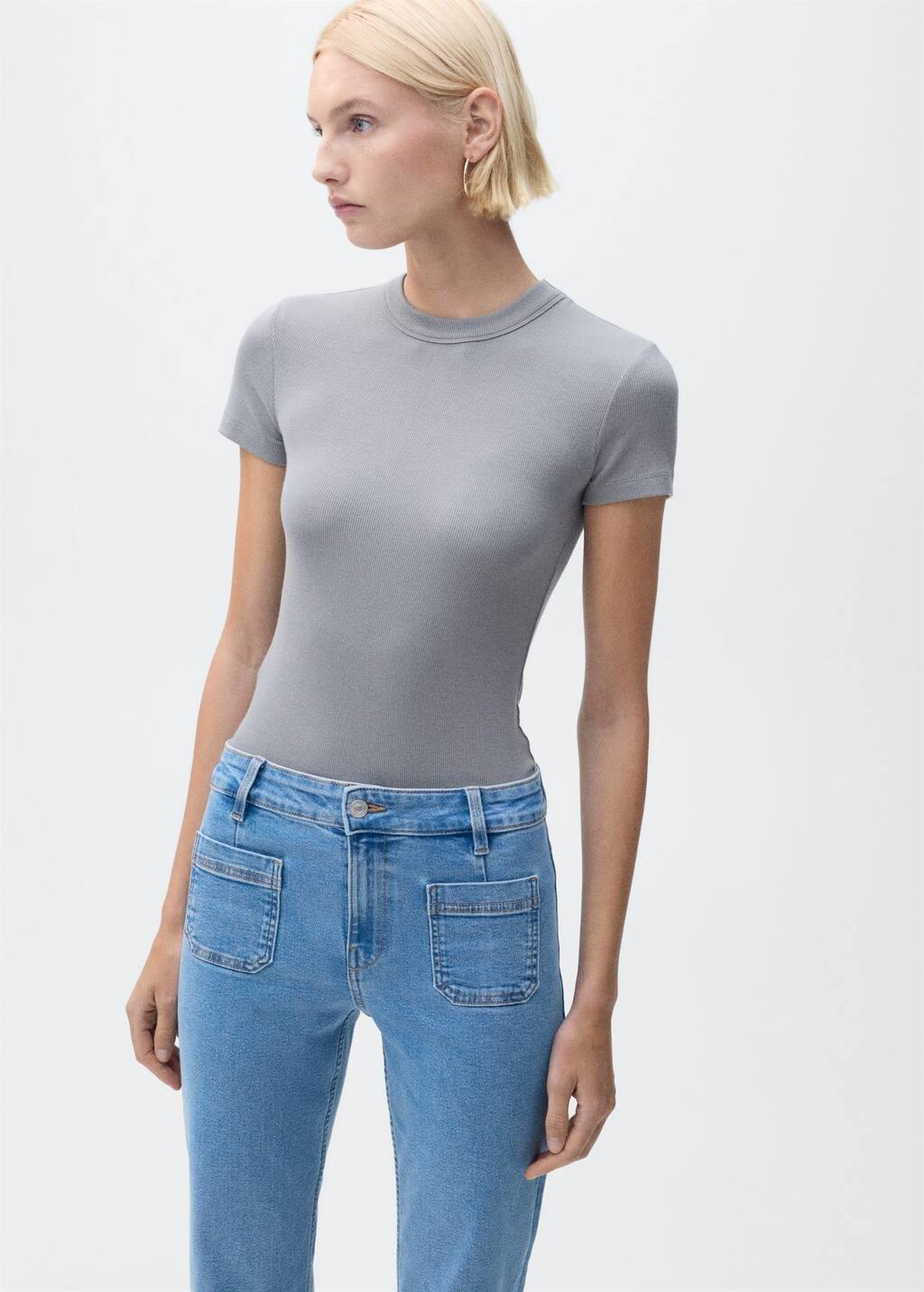 Blue ed Denim Cropped Jeans, , large image number 2