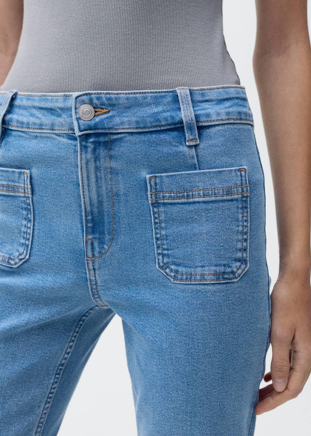 Blue ed Denim Cropped Jeans, , large image number 3
