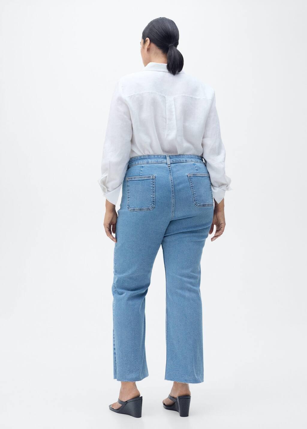 Blue ed Denim Cropped Jeans, , large image number 6